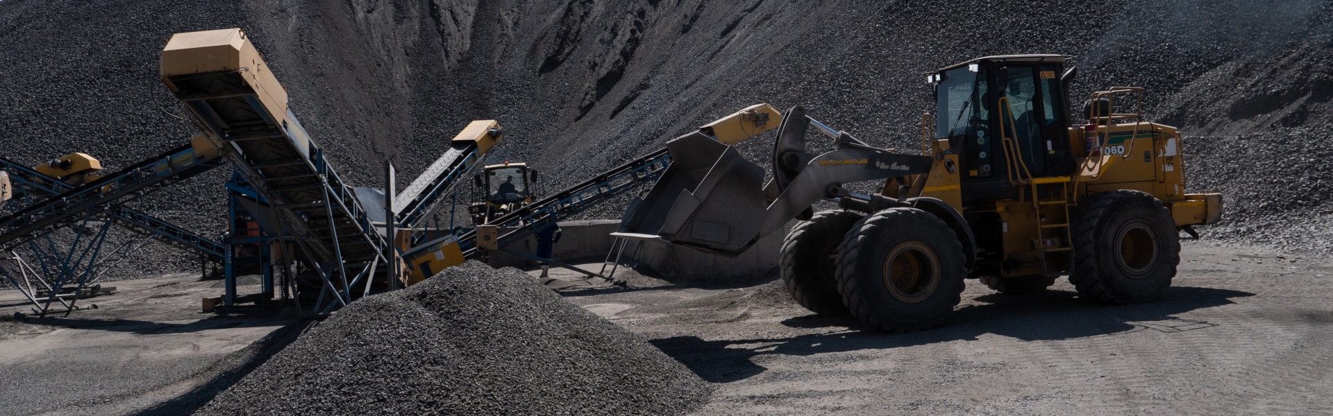 Chrome ore and processing equipment at a Samancor Chrome mining operation